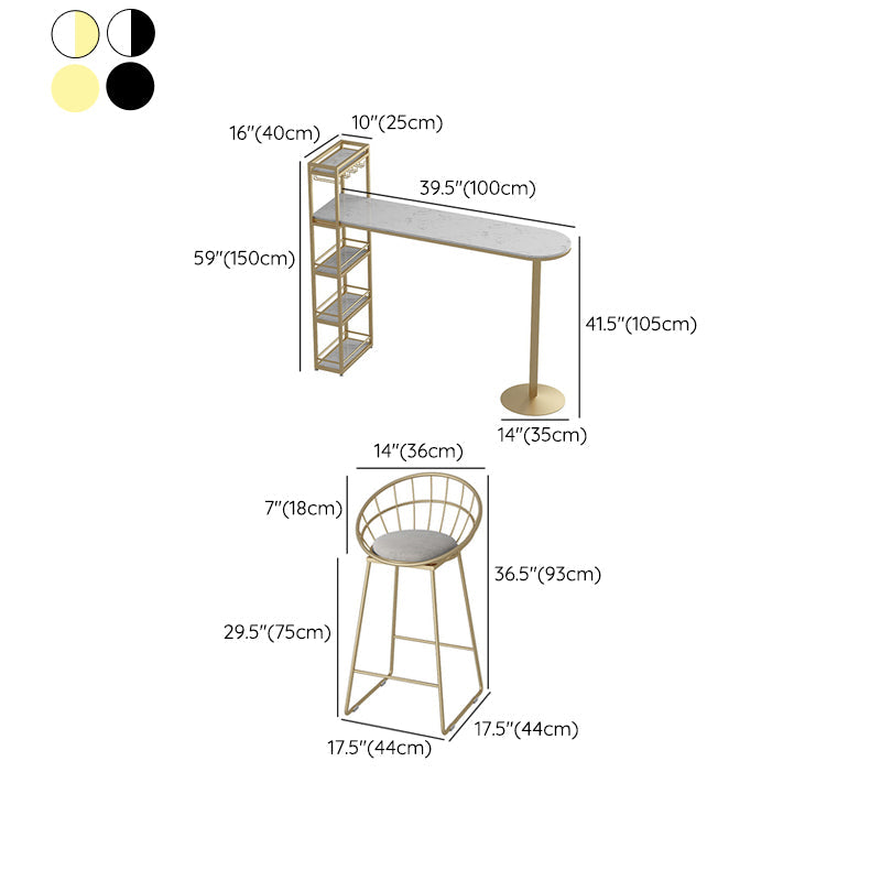 Modern 1/3 Pieces Bar Table Set Stone Counter Table with High Stools for Cafe Living Room Clearhalo 'Bar Furniture' 'furn' 'furn_home_bar_bar_sets' 'Furniture' 'Home Bars & Bar Sets' 'home_bar_bar_sets' 'Kitchen & Dining Furniture' 6813189