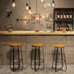 Solid Wood Bar Stool Contemporary Armless Dining Stool with Metal Base Clearhalo 'Bar Furniture' 'Bar Stools' 'bar_stools' 'furn' 'furn_bar_stools' 'Furniture' 'Kitchen & Dining Furniture' 6813195