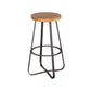 Solid Wood Bar Stool Contemporary Armless Dining Stool with Metal Base Clearhalo 'Bar Furniture' 'Bar Stools' 'bar_stools' 'furn' 'furn_bar_stools' 'Furniture' 'Kitchen & Dining Furniture' 6813199