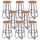 Solid Wood Bar Stool Contemporary Armless Dining Stool with Metal Base 8 Piece Set Bar Stool(30"H) Clearhalo 'Bar Furniture' 'Bar Stools' 'bar_stools' 'furn' 'furn_bar_stools' 'Furniture' 'Kitchen & Dining Furniture' 6813204