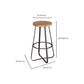 Solid Wood Bar Stool Contemporary Armless Dining Stool with Metal Base Clearhalo 'Bar Furniture' 'Bar Stools' 'bar_stools' 'furn' 'furn_bar_stools' 'Furniture' 'Kitchen & Dining Furniture' 6813210