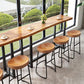 Contemporary Solid Wood Bar Stool Armless Dining Stool with Metal Base Clearhalo 'Bar Furniture' 'Bar Stools' 'bar_stools' 'furn' 'furn_bar_stools' 'Furniture' 'Kitchen & Dining Furniture' 6813214