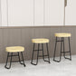 Contemporary Solid Wood Bar Stool Armless Dining Stool with Metal Base Clearhalo 'Bar Furniture' 'Bar Stools' 'bar_stools' 'furn' 'furn_bar_stools' 'Furniture' 'Kitchen & Dining Furniture' 6813218