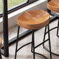 Contemporary Solid Wood Bar Stool Armless Dining Stool with Metal Base Clearhalo 'Bar Furniture' 'Bar Stools' 'bar_stools' 'furn' 'furn_bar_stools' 'Furniture' 'Kitchen & Dining Furniture' 6813225