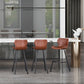 Faux Leather Dining Stool Upholstered Bar Stool with Metal Base Clearhalo 'Bar Furniture' 'Bar Stools' 'bar_stools' 'furn' 'furn_bar_stools' 'Furniture' 'Kitchen & Dining Furniture' 6813247