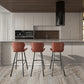 Faux Leather Dining Stool Upholstered Bar Stool with Metal Base Clearhalo 'Bar Furniture' 'Bar Stools' 'bar_stools' 'furn' 'furn_bar_stools' 'Furniture' 'Kitchen & Dining Furniture' 6813249