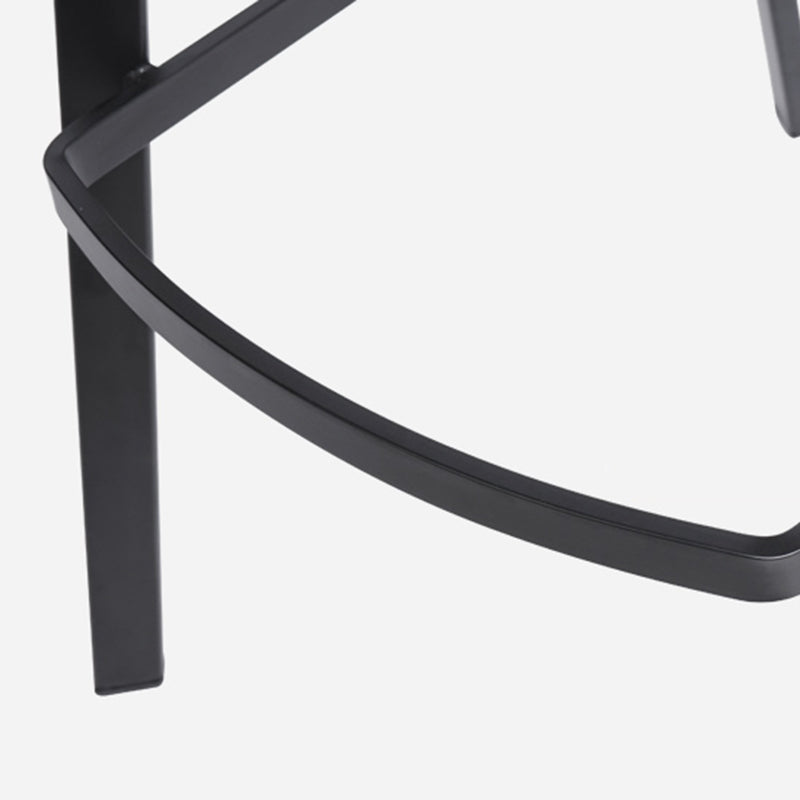 Faux Leather Dining Stool Upholstered Bar Stool with Metal Base Clearhalo 'Bar Furniture' 'Bar Stools' 'bar_stools' 'furn' 'furn_bar_stools' 'Furniture' 'Kitchen & Dining Furniture' 6813259