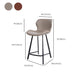 Faux Leather Dining Stool Upholstered Bar Stool with Metal Base Clearhalo 'Bar Furniture' 'Bar Stools' 'bar_stools' 'furn' 'furn_bar_stools' 'Furniture' 'Kitchen & Dining Furniture' 6813284