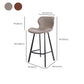 Faux Leather Dining Stool Upholstered Bar Stool with Metal Base Clearhalo 'Bar Furniture' 'Bar Stools' 'bar_stools' 'furn' 'furn_bar_stools' 'Furniture' 'Kitchen & Dining Furniture' 6813285