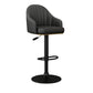 Industrial Backrest Bar Stool Adjustable Counter Stool for Hone Black Black 1 Piece Clearhalo 'Bar Furniture' 'Bar Stools' 'bar_stools' 'furn' 'furn_bar_stools' 'Furniture' 'Kitchen & Dining Furniture' 6813318
