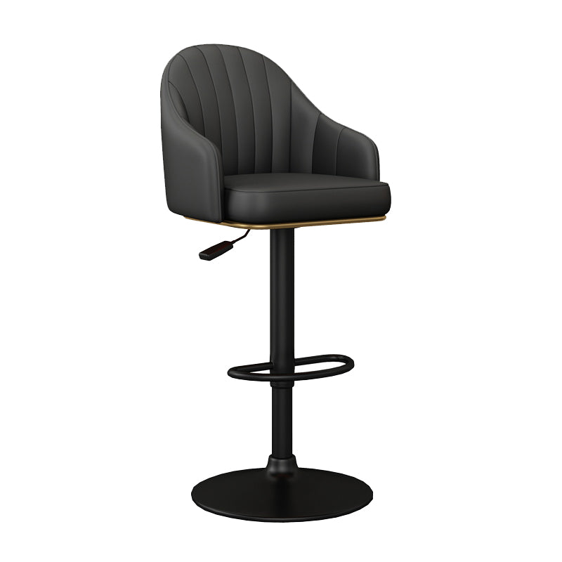 Industrial Backrest Bar Stool Adjustable Counter Stool for Hone Clearhalo 'Bar Furniture' 'Bar Stools' 'bar_stools' 'furn' 'furn_bar_stools' 'Furniture' 'Kitchen & Dining Furniture' 6813325