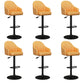 Industrial Backrest Bar Stool Adjustable Counter Stool for Hone Black Yellow 6 Piece Set Clearhalo 'Bar Furniture' 'Bar Stools' 'bar_stools' 'furn' 'furn_bar_stools' 'Furniture' 'Kitchen & Dining Furniture' 6813339