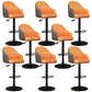 Industrial Backrest Bar Stool Adjustable Counter Stool for Hone Black Orange 8 Piece Set Clearhalo 'Bar Furniture' 'Bar Stools' 'bar_stools' 'furn' 'furn_bar_stools' 'Furniture' 'Kitchen & Dining Furniture' 6813344