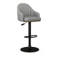 Industrial Backrest Bar Stool Adjustable Counter Stool for Hone Black Dark Gray 1 Piece Clearhalo 'Bar Furniture' 'Bar Stools' 'bar_stools' 'furn' 'furn_bar_stools' 'Furniture' 'Kitchen & Dining Furniture' 6813350