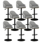 Industrial Backrest Bar Stool Adjustable Counter Stool for Hone Black Dark Gray 8 Piece Set Clearhalo 'Bar Furniture' 'Bar Stools' 'bar_stools' 'furn' 'furn_bar_stools' 'Furniture' 'Kitchen & Dining Furniture' 6813354