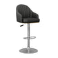 Industrial Backrest Bar Stool Adjustable Counter Stool for Hone Silver Black 1 Piece Clearhalo 'Bar Furniture' 'Bar Stools' 'bar_stools' 'furn' 'furn_bar_stools' 'Furniture' 'Kitchen & Dining Furniture' 6813355