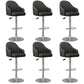 Industrial Backrest Bar Stool Adjustable Counter Stool for Hone Silver Black 6 Piece Set Clearhalo 'Bar Furniture' 'Bar Stools' 'bar_stools' 'furn' 'furn_bar_stools' 'Furniture' 'Kitchen & Dining Furniture' 6813358