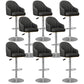 Industrial Backrest Bar Stool Adjustable Counter Stool for Hone Silver Black 8 Piece Set Clearhalo 'Bar Furniture' 'Bar Stools' 'bar_stools' 'furn' 'furn_bar_stools' 'Furniture' 'Kitchen & Dining Furniture' 6813359