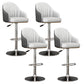 Industrial Backrest Bar Stool Adjustable Counter Stool for Hone Silver Gray 4 Piece Set Clearhalo 'Bar Furniture' 'Bar Stools' 'bar_stools' 'furn' 'furn_bar_stools' 'Furniture' 'Kitchen & Dining Furniture' 6813362
