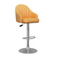 Industrial Backrest Bar Stool Adjustable Counter Stool for Hone Silver Yellow 1 Piece Clearhalo 'Bar Furniture' 'Bar Stools' 'bar_stools' 'furn' 'furn_bar_stools' 'Furniture' 'Kitchen & Dining Furniture' 6813365