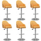 Industrial Backrest Bar Stool Adjustable Counter Stool for Hone Silver Yellow 6 Piece Set Clearhalo 'Bar Furniture' 'Bar Stools' 'bar_stools' 'furn' 'furn_bar_stools' 'Furniture' 'Kitchen & Dining Furniture' 6813368