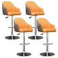 Industrial Backrest Bar Stool Adjustable Counter Stool for Hone Silver Orange 4 Piece Set Clearhalo 'Bar Furniture' 'Bar Stools' 'bar_stools' 'furn' 'furn_bar_stools' 'Furniture' 'Kitchen & Dining Furniture' 6813372
