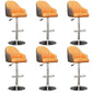 Industrial Backrest Bar Stool Adjustable Counter Stool for Hone Silver Orange 6 Piece Set Clearhalo 'Bar Furniture' 'Bar Stools' 'bar_stools' 'furn' 'furn_bar_stools' 'Furniture' 'Kitchen & Dining Furniture' 6813373