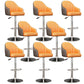 Industrial Backrest Bar Stool Adjustable Counter Stool for Hone Silver Orange 8 Piece Set Clearhalo 'Bar Furniture' 'Bar Stools' 'bar_stools' 'furn' 'furn_bar_stools' 'Furniture' 'Kitchen & Dining Furniture' 6813374