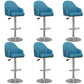 Industrial Backrest Bar Stool Adjustable Counter Stool for Hone Silver Blue 6 Piece Set Clearhalo 'Bar Furniture' 'Bar Stools' 'bar_stools' 'furn' 'furn_bar_stools' 'Furniture' 'Kitchen & Dining Furniture' 6813378