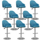 Industrial Backrest Bar Stool Adjustable Counter Stool for Hone Silver Blue 8 Piece Set Clearhalo 'Bar Furniture' 'Bar Stools' 'bar_stools' 'furn' 'furn_bar_stools' 'Furniture' 'Kitchen & Dining Furniture' 6813379