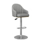 Industrial Backrest Bar Stool Adjustable Counter Stool for Hone Silver Dark Gray 1 Piece Clearhalo 'Bar Furniture' 'Bar Stools' 'bar_stools' 'furn' 'furn_bar_stools' 'Furniture' 'Kitchen & Dining Furniture' 6813380