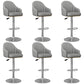 Industrial Backrest Bar Stool Adjustable Counter Stool for Hone Silver Dark Gray 6 Piece Set Clearhalo 'Bar Furniture' 'Bar Stools' 'bar_stools' 'furn' 'furn_bar_stools' 'Furniture' 'Kitchen & Dining Furniture' 6813383