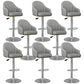 Industrial Backrest Bar Stool Adjustable Counter Stool for Hone Silver Dark Gray 8 Piece Set Clearhalo 'Bar Furniture' 'Bar Stools' 'bar_stools' 'furn' 'furn_bar_stools' 'Furniture' 'Kitchen & Dining Furniture' 6813384