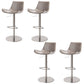Adjustable Bar Stool Leather Backrest Counter Stool with Swivel Silver Gray 4 Piece Set Clearhalo 'Bar Furniture' 'Bar Stools' 'bar_stools' 'furn' 'furn_bar_stools' 'Furniture' 'Kitchen & Dining Furniture' 6813413