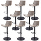 Adjustable Bar Stool Leather Backrest Counter Stool with Swivel Black Gray 8 Piece Set Clearhalo 'Bar Furniture' 'Bar Stools' 'bar_stools' 'furn' 'furn_bar_stools' 'Furniture' 'Kitchen & Dining Furniture' 6813430