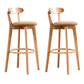 Low Back Dining Stools Industrial Armless Bar Stools with Wood Base