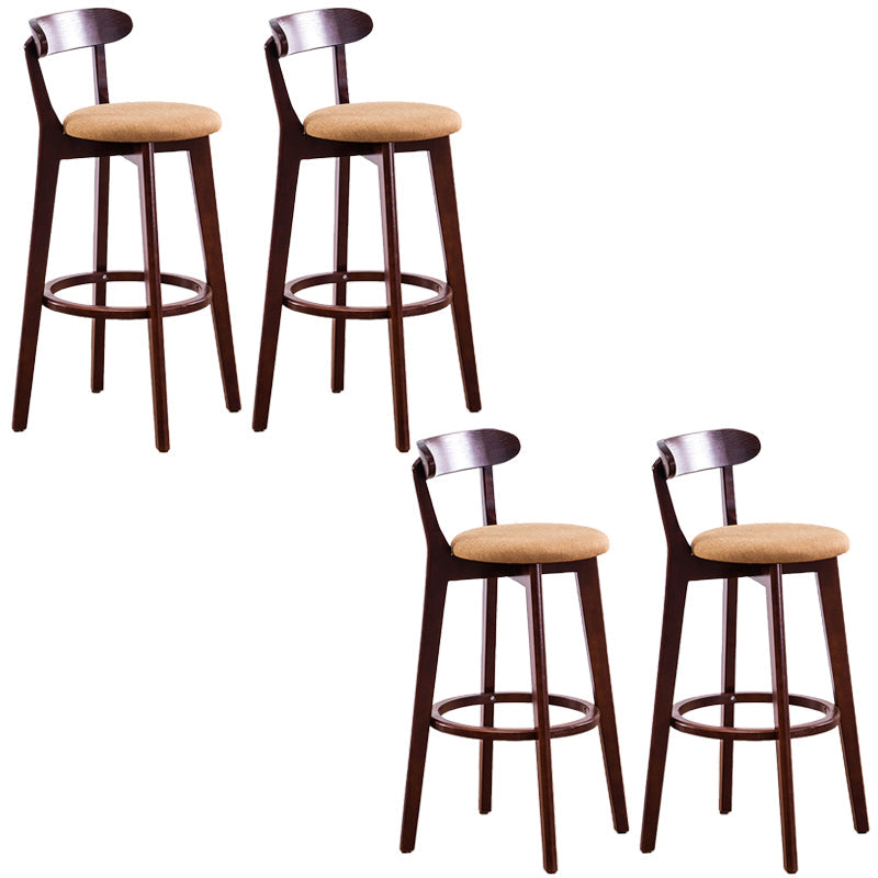 Low Back Dining Stools Industrial Armless Bar Stools with Wood Base