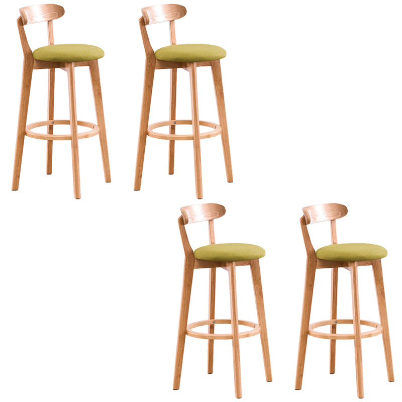 Low Back Dining Stools Industrial Armless Bar Stools with Wood Base