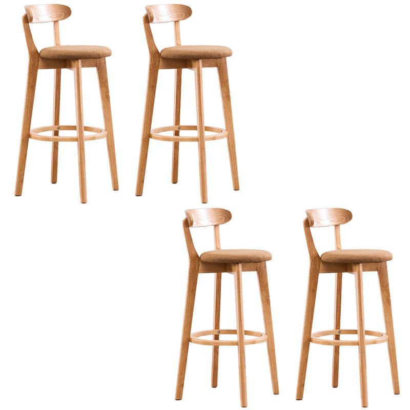 Low Back Dining Stools Industrial Armless Bar Stools with Wood Base