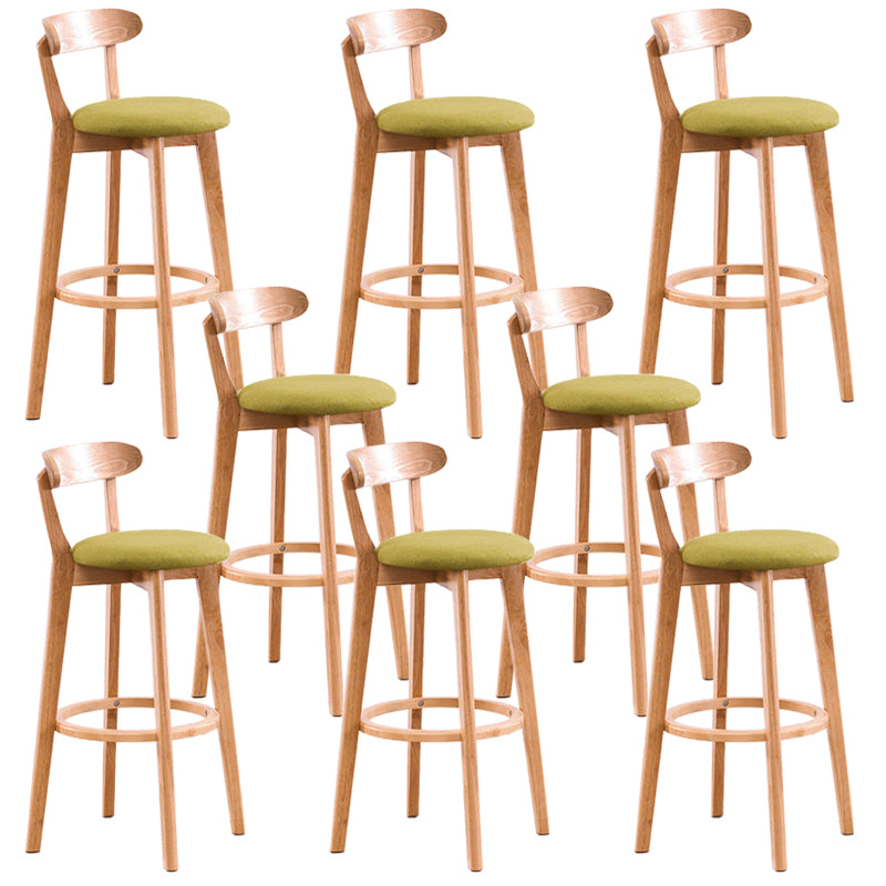 Low Back Dining Stools Industrial Armless Bar Stools with Wood Base