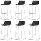 Tabourets de restauration en plastique contemporain tabourets de bar sans bras avec base en métal