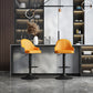 Glam Dining Stools Adjustable Height Bar Stools with Metal Base