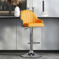 Glam Dining Stools Adjustable Height Bar Stools with Metal Base Yellow-Gray Silver 1 Piece Clearhalo 'Bar Furniture' 'Bar Stools' 'bar_stools' 'furn' 'furn_bar_stools' 'Furniture' 'Kitchen & Dining Furniture' 6813633