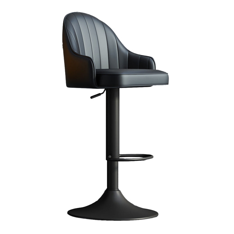 Glam Dining Stools Adjustable Height Bar Stools with Metal Base Clearhalo 'Bar Furniture' 'Bar Stools' 'bar_stools' 'furn' 'furn_bar_stools' 'Furniture' 'Kitchen & Dining Furniture' 6813635