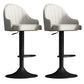 Glam Dining Stools Adjustable Height Bar Stools with Metal Base Gray-White Black 2 Piece Set Clearhalo 'Bar Furniture' 'Bar Stools' 'bar_stools' 'furn' 'furn_bar_stools' 'Furniture' 'Kitchen & Dining Furniture' 6813649
