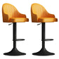 Glam Dining Stools Adjustable Height Bar Stools with Metal Base Yellow Black 2 Piece Set Clearhalo 'Bar Furniture' 'Bar Stools' 'bar_stools' 'furn' 'furn_bar_stools' 'Furniture' 'Kitchen & Dining Furniture' 6813656