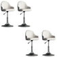Glam Dining Stools Adjustable Height Bar Stools with Metal Base