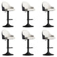 Glam Dining Stools Adjustable Height Bar Stools with Metal Base