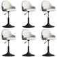 Glam Dining Stools Adjustable Height Bar Stools with Metal Base White-Gray Black 6 Piece Set Clearhalo 'Bar Furniture' 'Bar Stools' 'bar_stools' 'furn' 'furn_bar_stools' 'Furniture' 'Kitchen & Dining Furniture' 6813682