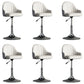 Glam Dining Stools Adjustable Height Bar Stools with Metal Base
